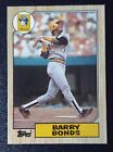 1987 87 Topps Baseball Barry Bonds Rookie Card #320 Pittsburgh Pirates NEAR MINT