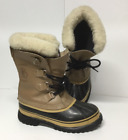 SOREL Mens Caribou Brown WINTER Snow Boots Size 9 - Excellent Condition