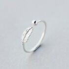 925 Silver Leaves Rings Open Finger Ring Adjustable Women Jewelry Gift