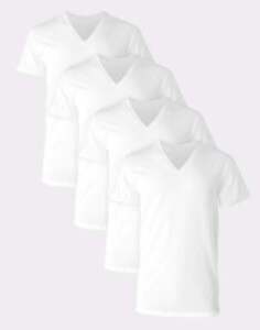 Hanes 4-Pack V-Neck T-Shirt Undershirt Short Sleeve Ultimate Men's Comfort Fit
