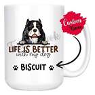 Personalized American Bully Dog Mom Dad Mug, Custom Dog's Name Gift