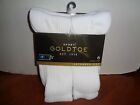 6-Pack GoldToe Mens Cotton Crew Big & Tall Aquafx Socks Extended Shoe Size 12-16