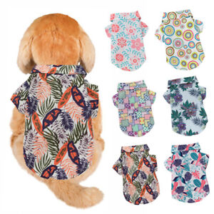 Beach Shirts Pet Dog Clothes Summer Puppy Dog Vest Cat T-shirts For Small Dogs -
