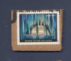 USA - Sc 5430 - used on piece LIGHT CANCEL - $26.35 Grand Island Ice Caves, 2020