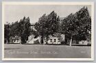 Turlock California~Lowell Grammar School~Building Behind Trees~Windy~ B&W~1920s