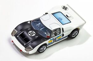 AFX Mega G+ Ford GT40 Mk II White & Black #96 Daytona Clear HO Slot Car #22057