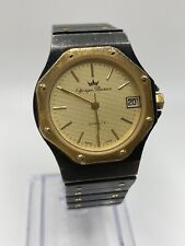 Yonger & Bresson Swiss Made Black Gold Date Dial  Tone Bracelet Ladies Watch