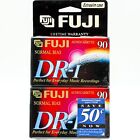 Fuji Extraslim Case Blank Audio Cassette Tapes 90 Min DR-I 2-Pack New Sealed