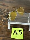 Vintage Ray Ban Bausch & Lomb Gold Metal Frame Yellow Lens  Sunglasses