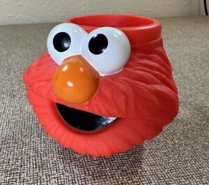 1994 Vintage Applause Sesame Street Elmo Head Red 3D Cup Mug