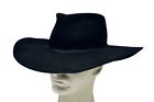 Resistol George Strait Logan 6X Black Felt Long Oval Cowboy Hat Size 7 1/2