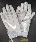 Nike Superbad Backs & Receivers Gray White Football Gloves Mens L Large