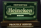 Vintage Heineken Beer Lighted Beer Sign 10x7 Nice Working Mancave Sign