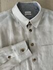 NWOT Luciano Barbera Casual 100% Linen Shirt Large