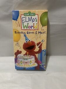 Sesame Street Elmo's World Birthdays Games & More VHS Tape 2001 Tape PBS Kids