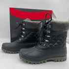 Cougar Waterproof Winter Boots Size 10 Wide Black Quilt Carlisle Lace Up