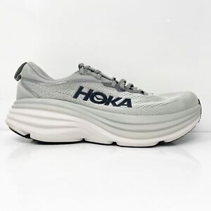 Hoka One One Mens Bondi 8 1123202 SHMS Gray Running Shoes Sneakers Size 9 D