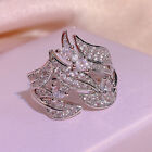 Gorgeous Women 925 Silver Cubic Zirconia Rings Wedding Jewelry Size 6-10