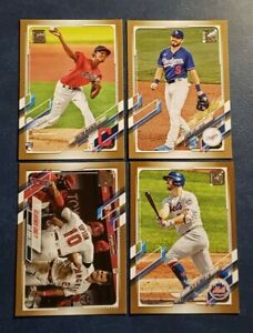 2021 Topps Series 1 / Topps Series 2 GOLD Border Parallels #'d/2021 You Pick