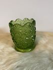 New ListingVTG Green Daisy & Buttons Glass Toothpick Holder