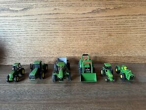 Lot Of 6 Small John Deere Toy Tractors/Truck