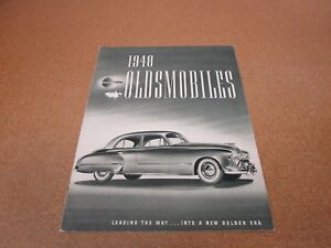 1948 Oldsmobile 98 60 Dynamic 70 sales brochure 8 page green tone ORIGINAL