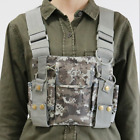 Chest Harness Bag Front Pack Pouch Holster Vest Rig For Two-Way RADIO
