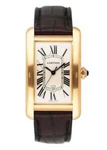 Cartier Tank Americaine Large W2603156 18K Yellow Gold Mens Watch