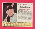 POOR MK HAND CUT MICKEY MANTLE 1963 JELL-O JELLO #15 CREASED MARKED PR TPHLC-200