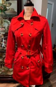 Owind Women’s Red Trench Coat Size M