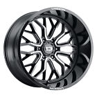 22x12 Vision 402 Riot Gloss Black Machined Face Wheels 6x5.5 (-51mm) Set of 4