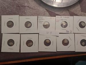 Lot Of 10 Silver Russian Wire Coins ~1300-1700 Ivan The Terrible Coin