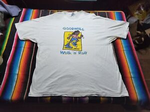 Vintage Goodwill Walk N Roll T-Shirt Size 2XL 25x32.5