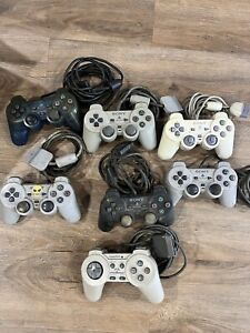 PS2/PS1 Controller PlayStation 2 DualShock 2 -Various Colors, Lot of 7