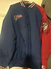 Vintage Buffalo Bisons Jacket XL Blue Red Starter 90s USA Coat Windbreaker
