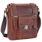BAIGIO Genuine Leather Messenger Bag for Men Vintage Shoulder Crossbody Bags