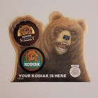Vintage Kodiak Bear Smokless Chewing Tobacco 2 Way Door Decal Two Sided Sign