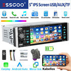 Single 1 Din Wireless Apple/Android CarPlay Car Stereo Radio Touch Screen 5.1