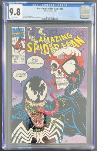 Amazing Spider-Man #347 CGC 9.8 WHITE PAGES! ICONIC VENOM COVER! 🔥🔑