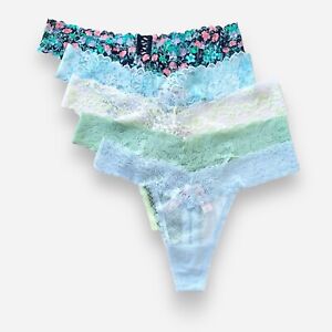 5pk Victoria’s Secret Underwear Panties Thong Panty Lot Of 5 XL Lace Stretch New