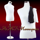 Male mannequin shirt /pants dress form+ stand, white/black torso-PB-12R