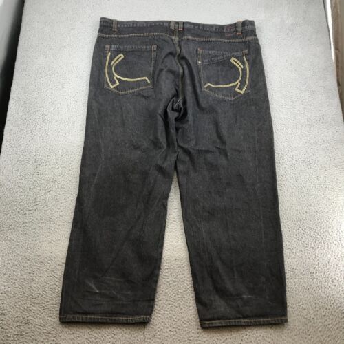 Karl Kani Gold Jeans Adult 50x32 Black Denim Y2K Straight Leg 48102