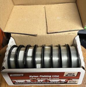Lot of 8 rolls  Nylon Fishing Line 6lb, 250ft on Each Roll,for Crafts Or Fishing