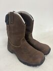 Size 12 W Roughneck Ledger Wellington Work Pull On Boots Brown Leather