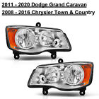 2011-2019 Dodge Grand Caravan 08-16 Chrysler Town & Country Headlights Headlamps (For: 2008 Chrysler Town & Country Touring)