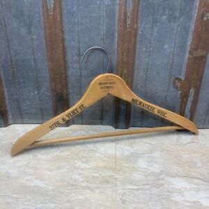Vintage Wooden Hanger from Seeger Bros. Clothiers Milwaukee, Wisc