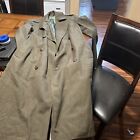 Vintage WW2 US Army Military Coat Melton Wool Overcoat Trench Coat Size Large 36