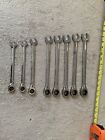 Snap On Zero Degree Ratcheting Combination Wrench Set, 10,11,13,15,16,17,18,19mm