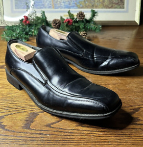 Men's Vegan Friendly Sz 13 M Slip on Black Loafers Gusseted Comfort
