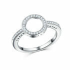 Elegant Rings Women Silver Plated Ring White Sapphire Ring Sz 6-10 Lab-Created